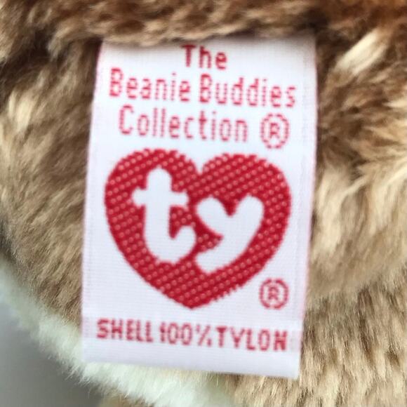 Ty Beanie Buddy Always Bear Plush 9" Brown Red Rose 2005 Stuffed Animal Tags - Picture 12 of 13
